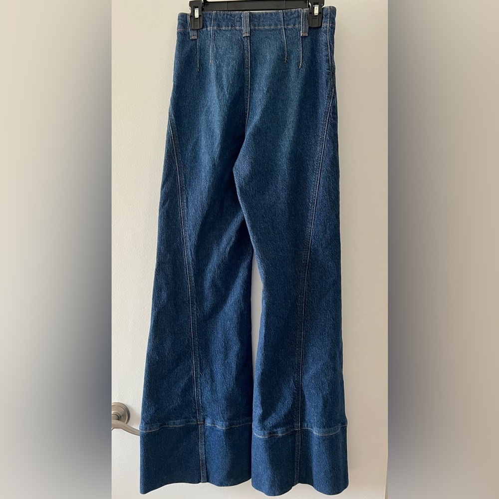 We The Free Ryla A-Line Flare Jeans High Rise Wide Leg Belted Size 26 - Picture 7 of 16